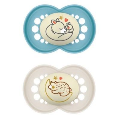 MAM Original Night Smoczek ortodontyczny 16m+ Planet Love Boy świecący w ciemności