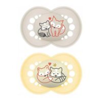 MAM Original Night Smoczek ortodontyczny 16m+ Planet Love świecący w ciemności, 2szt.