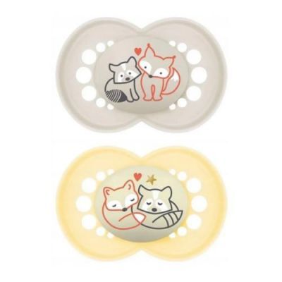 MAM Original Night Smoczek ortodontyczny 6m+ Planet Love świecący w ciemności, 2szt.