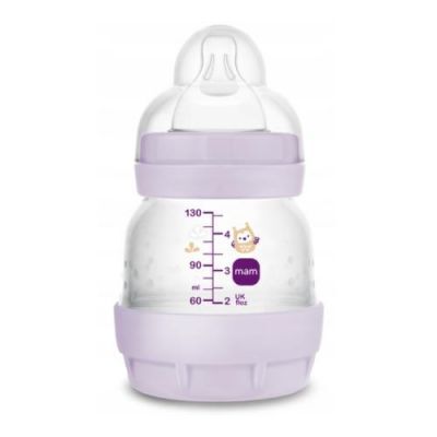 MAM Perfect Start Butelka antykolkowa 0m+ 130ml fioletowa