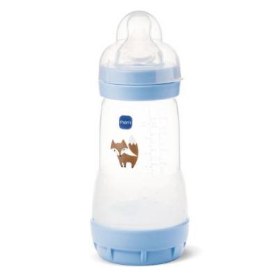MAM Perfect Start Butelka antykolkowa 2m+ 260ml niebieska lis