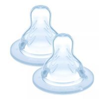 MAM Smoczek silikonowy do butelki 3 szybki przepływ 4m+, 2 szt.