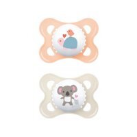 MAM Start Silky Smoczek silikonowy ortodontyczny 2-6m Better Together Girl, 2szt.
