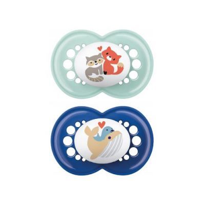 MAM Start Silky Smoczek silikonowy ortodontyczny 6m+ Better Together Boy, 2szt.