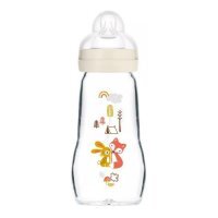 MAM Szklana butelka dla niemowląt Feel Good Forest 2m+ 260ml