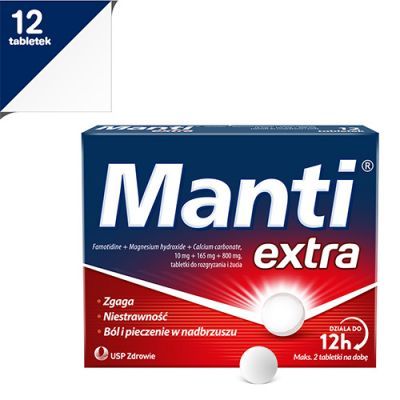 MANTI EXTRA 12 tabletek do rozgryzania i żucia