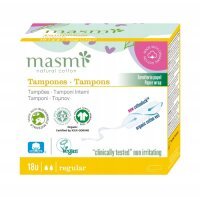 MASMI NATURAL COTTON REGULAR 18 tamponów z bawełny organicznej