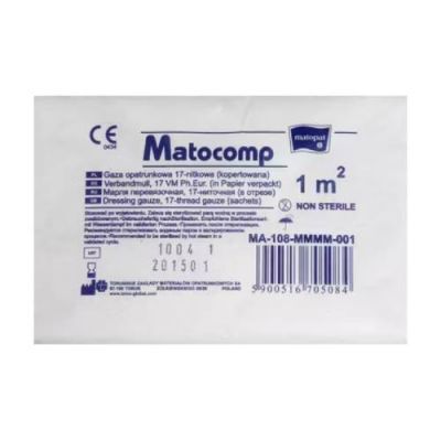 MATOCOMP Gaza opatrunkowa bawełniana niejałowa 17-nitkowa 1m2