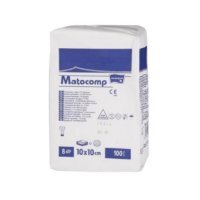 MATOCOMP Kompresy niejałowe 5x5cm 13-nitkowe, 8-warstwowe, 100 sztuk