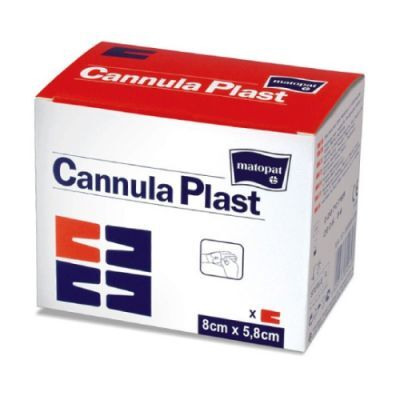 Matopat Cannula Plast Opatrunek do mocowania kaniul 8 x 5,8 cm, 100 szt.