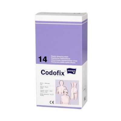 Matopat Codofix 14 Elastyczna siatka opatrunkowa na klatkę piersiową, biodra, brzuch  14 cm x 1 m, 1 szt.