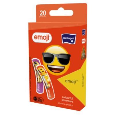 MATOPAT EMOJI zestaw plastrów 19 x 76 mm 12 sztuk