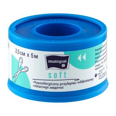 MATOPAT SOFT przylepiec włókninowy hypoalergiczny 2,5 cm x 5 m