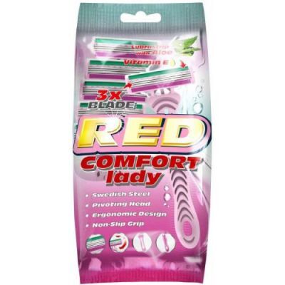 Mattes Red Comfort Lady Maszynka do golenia jednorazowa damska, 5szt.