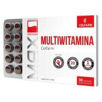 MAX MULTIWITAMINA 30 tabletek COLFARM podnosi odporność