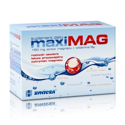 Maxi Mag Magnez + Witamina B6, 20 sasz.