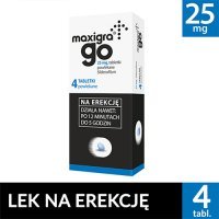 MAXIGRA GO 25 mg 4 tabletki powlekane