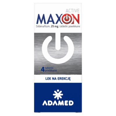 MAXON ACTIVE lek na erekcję 25 mg, 4 tabletki