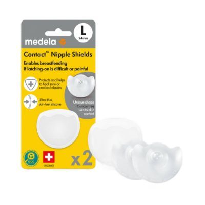 Medela Contact Silikonowe nakładki na brodawki L 24mm, 2 szt.