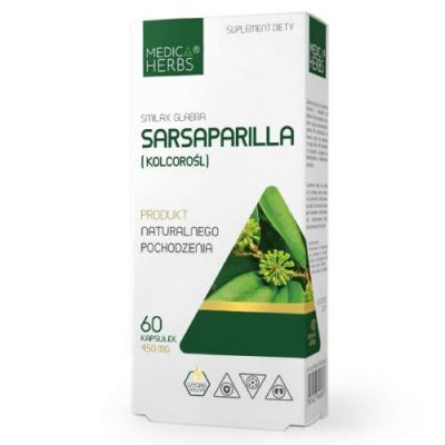 Medica Herbs Sarsaparilla (Kolcorośl), 60 kaps.