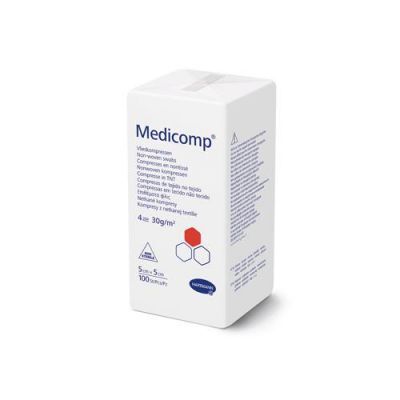 MEDICOMP 5cm x 5cm kompresy niejałowe, 100sztuk