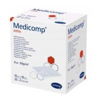 MEDICOMP EXTRA kompresy jałowe 6-warstwowe 10x10cm, 50 sztuk