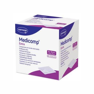 MEDICOMP EXTRA kompresy jałowe 6-warstwowe 5 x 5cm, 50 szt. (25x2)