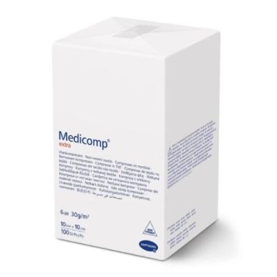 MEDICOMP EXTRA kompresy niejałowe włókninowe 10cm x 10cm, 100sztuk