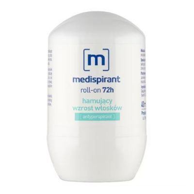 MEDISPIRANT Antyperspirant hamujący wzrost włosków roll-on 72h, 40 ml