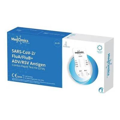 Medomics Combo Testy diagnostyczne 5w1 Covid-19 + Grypa A+B + RSV + Adenowirus