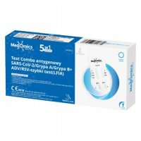 MedOmics Test Combo antygenowy 5w1 SARS CoV-2, Grypa A/B, RSV, Adenowirus, 1 szt.