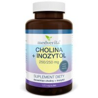 Medverita Cholina 250 mg + Inozytol 250 mg, 120 kaps.