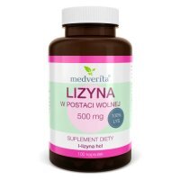 Medverita Lizyna HCL w postaci wolnej, 100 kaps.