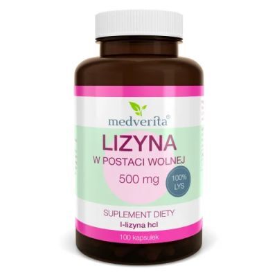 Medverita Lizyna HCL w postaci wolnej, 100 kaps.