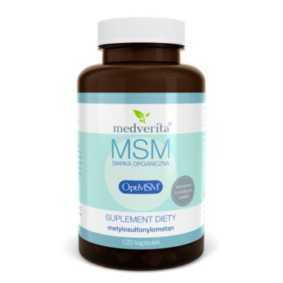 Medverita MSM 500 mg Siarka organiczna OptiMSM, 120 kaps.