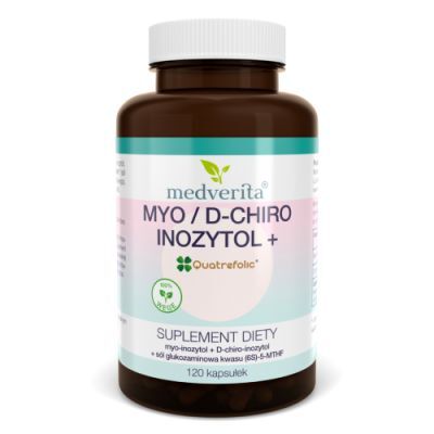 Medverita Myo/D-chiro-Inozytol + Quatrefolic, 120 kaps.