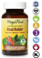 MEGA FOOD BLOOD BUILDER bio żelazo + witamina B12 B6 kwas foliowy 90 tabletek
