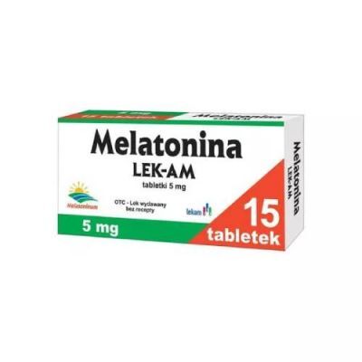 Melatonina LEK-AM 5 mg, 15 tabletek