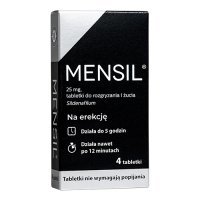 MENSIL 25 mg 4 tabletki do żucia na potencję