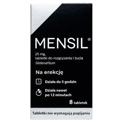 MENSIL 25 mg 8 tabletek do żucia na potencję, na erekcję
