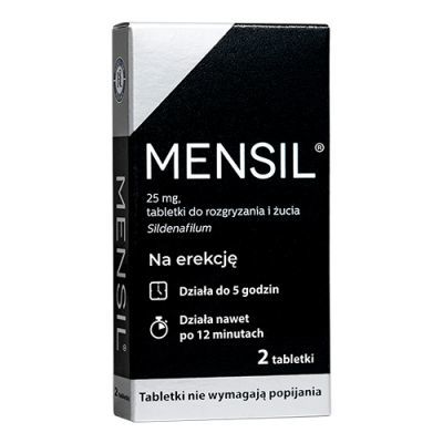 MENSIL 25 mg, tabletki do rozgryzania i żucia 2 sztuki