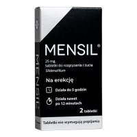 MENSIL 25 mg, tabletki do rozgryzania i żucia 2 sztuki
