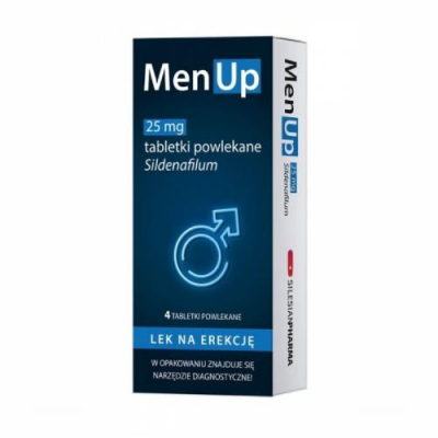 MenUp 25 mg, 4 tabletki powlekane  KRÓTKA DATA 31.05.2026