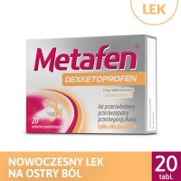 METAFEN Dexketoprofen 25 mg 20 tabletek
