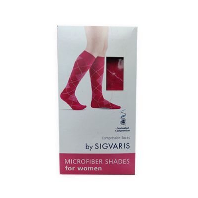 MICROFIBER SHADES Skarpety kompresyjne dla kobiet rozmiar 35-37 cherry romby, 1 para