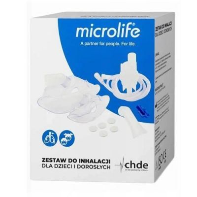 MICROLIFE Zestaw do nebulizacji dla dziecka i dorosłego (maska mała i duża, wężyk, nebulizator N1)