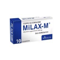 MILAX-M Czopki glicerolowe dla dorosłych 10 sztuk
