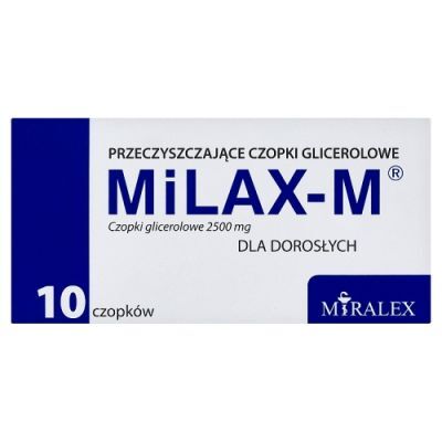 MILAX-M Czopki glicerolowe dla dorosłych 10 sztuk
