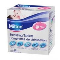 MILTON tabletki do dezynfekcji smoczków, butelek, zabawek i kubeczków menstruacyjnych 28 tabletek
