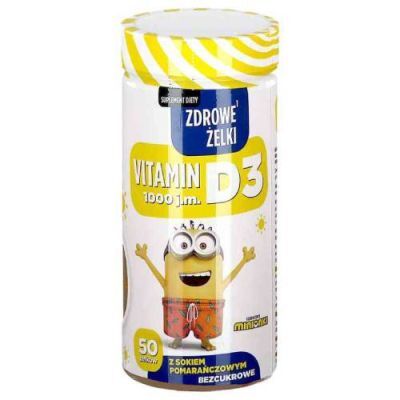 Minionki Vitamin D 1000 j.m Zdrowe Żelki, 50 szt.